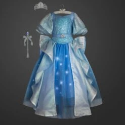 Disney Cinderella Light-Up Costume For Kids With Interactive Light-Up Wand And Tiara By A Leading Role -Dinei Clothing Shop 2841107379256 2