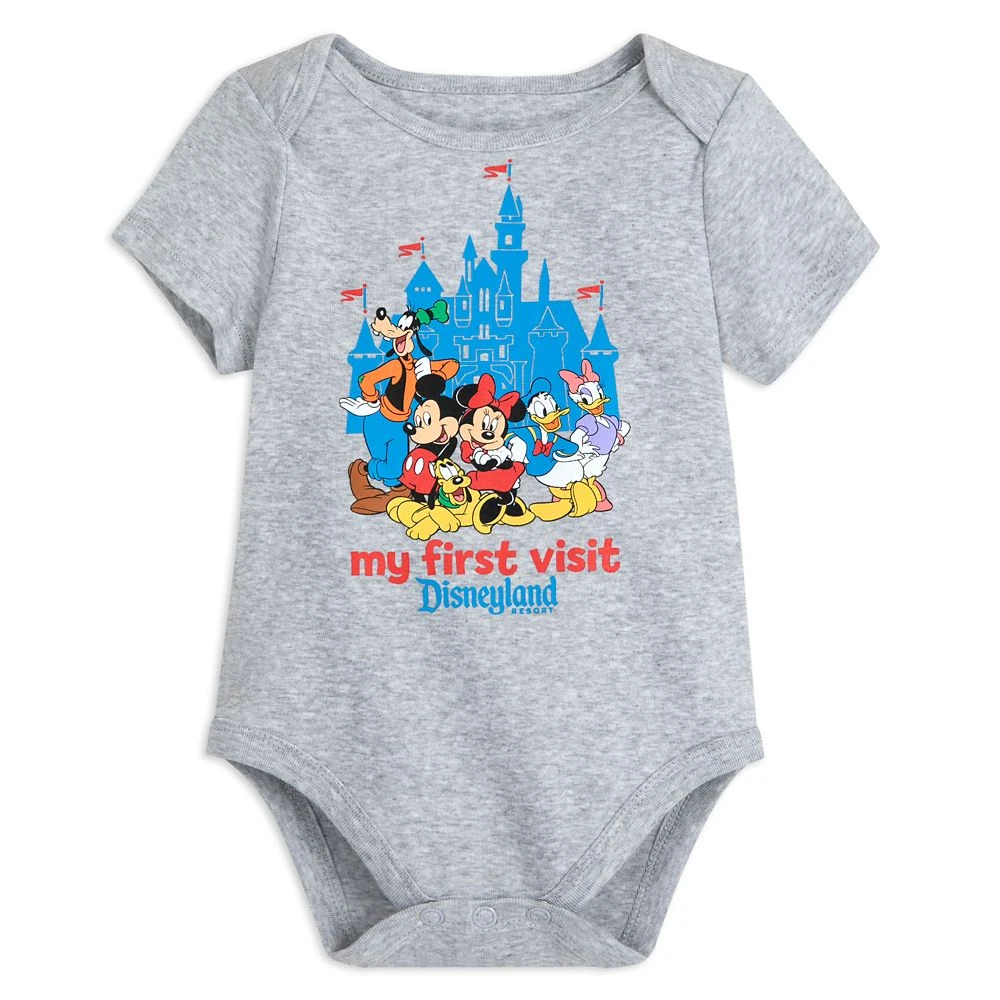 Mickey Mouse And Friends ''My First Visit'' Bodysuit For Baby – Disneyland 1 Mickey Mouse And Friends ''My First Visit'' Bodysuit For Baby – Disneyland