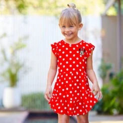 Disney Minnie Mouse Polka Dot Dress For Kids -Dinei Clothing Shop 5002107050225 1