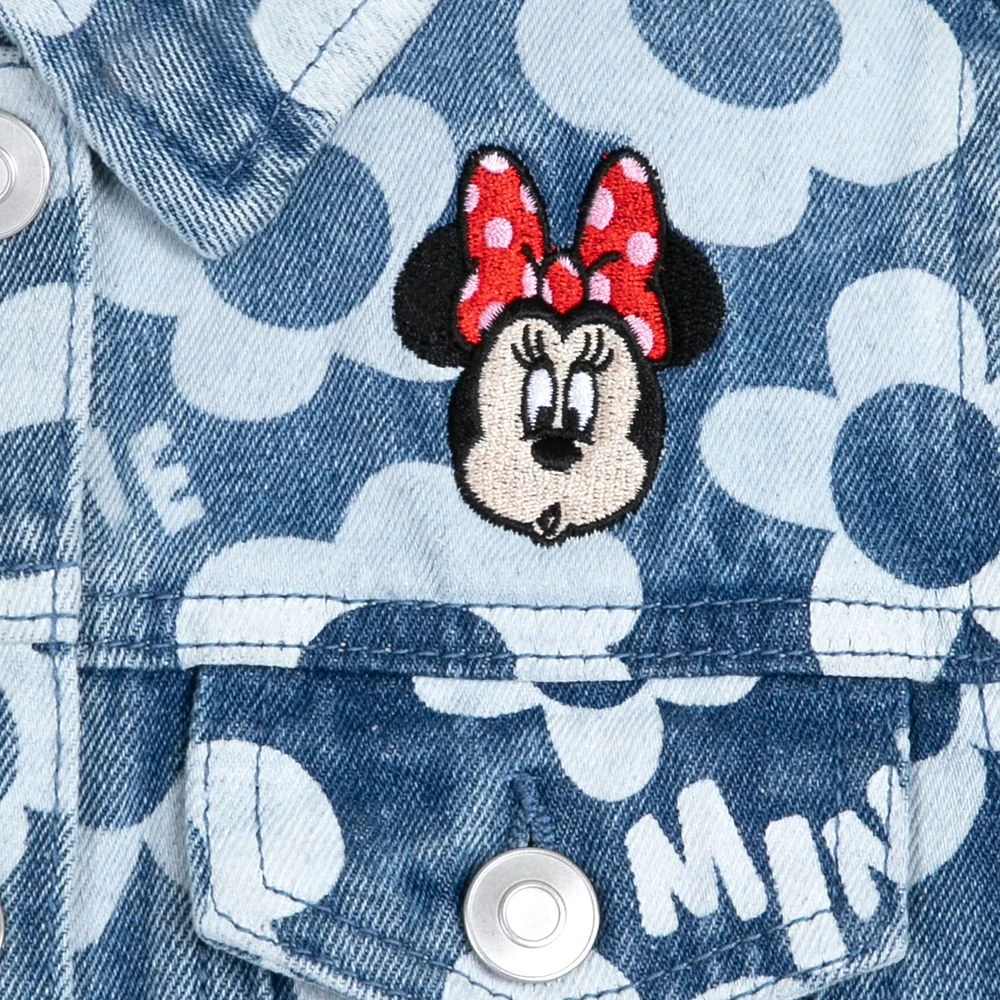 Disney Minnie Mouse Floral Denim Jacket For Girls 4 Disney Minnie Mouse Floral Denim Jacket For Girls - Image 4