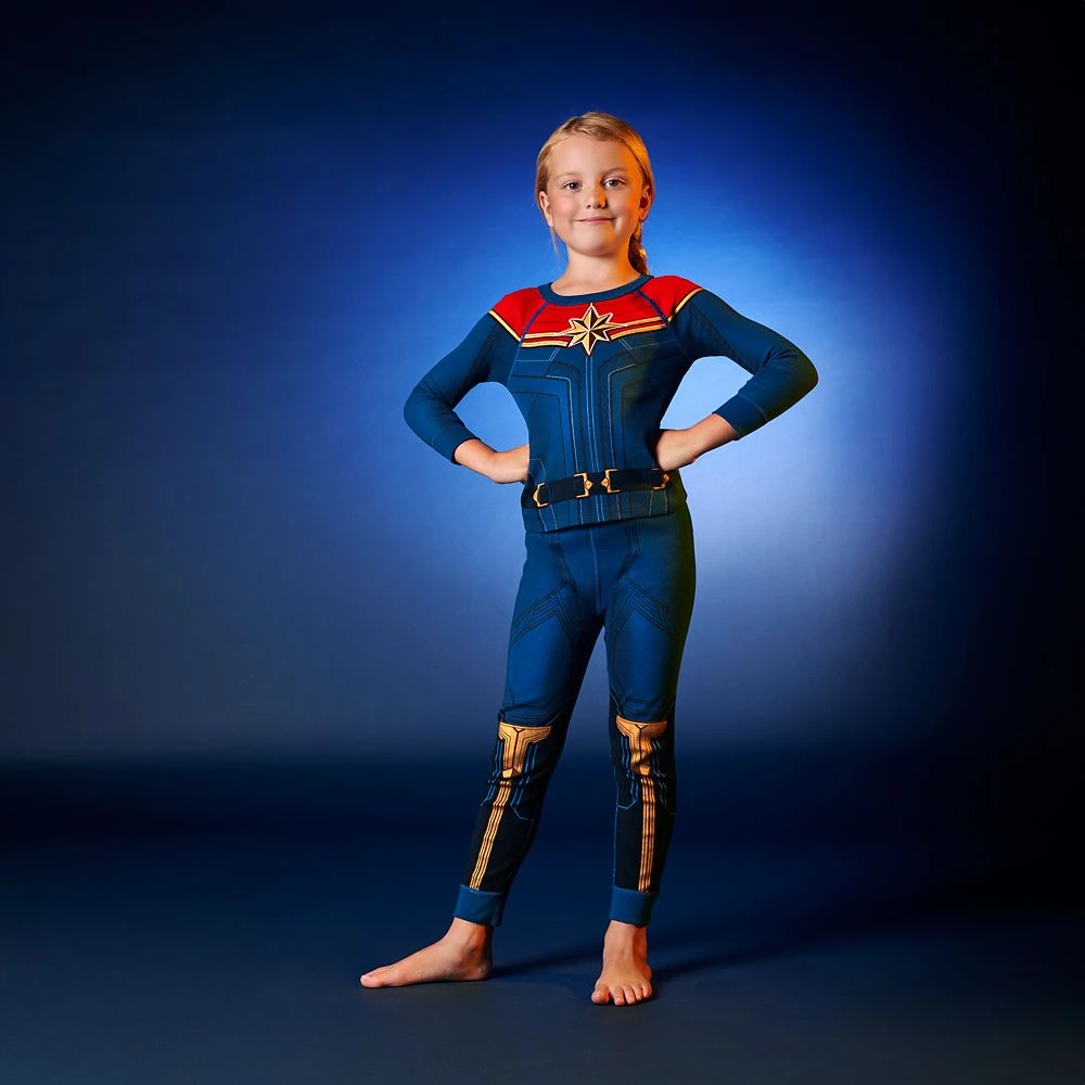 Disney Captain Marvel Costume PJ PALS For Kids 2 Disney Captain Marvel Costume PJ PALS For Kids - Image 2