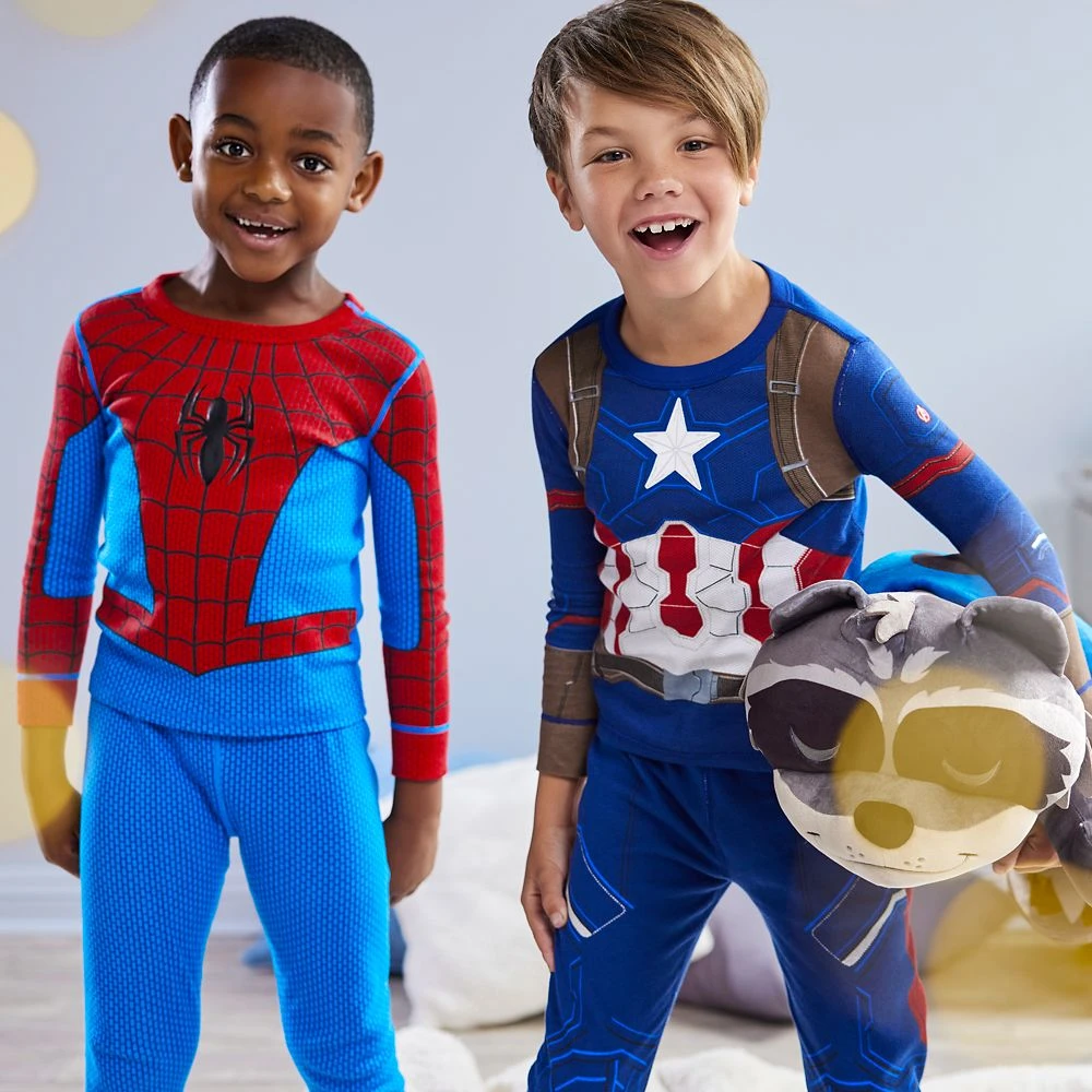 Disney Captain America Costume PJ PALS For Kids 2 Disney Captain America Costume PJ PALS For Kids - Image 2