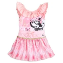Disney Minnie Mouse Pink Swimsuit And Hair Scrunchie Set For Girls -Dinei Clothing Shop 5006046950293 3