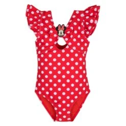 Disney Minnie Mouse Red Polka Dot Swimsuit For Girls