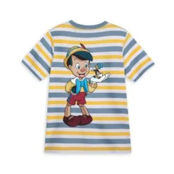 Disney Pinocchio And Jiminy Cricket Striped T-Shirt For Kids -Dinei Clothing Shop 5007048020047 2