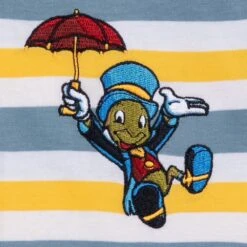 Disney Pinocchio And Jiminy Cricket Striped T-Shirt For Kids -Dinei Clothing Shop 5007048020047 3