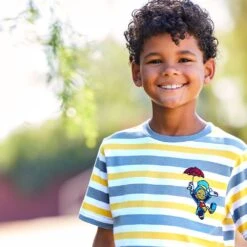 Disney Pinocchio And Jiminy Cricket Striped T-Shirt For Kids -Dinei Clothing Shop 5007048020047 6