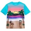 Disney Mickey And Minnie Mouse Summer Beach T-Shirt For Kids
