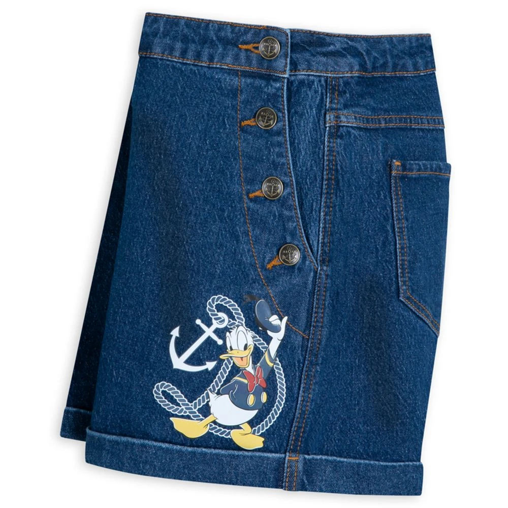 Disney Donald Duck Denim Shorts For Women – 90th Anniversary 4 Disney Donald Duck Denim Shorts For Women – 90th Anniversary - Image 4