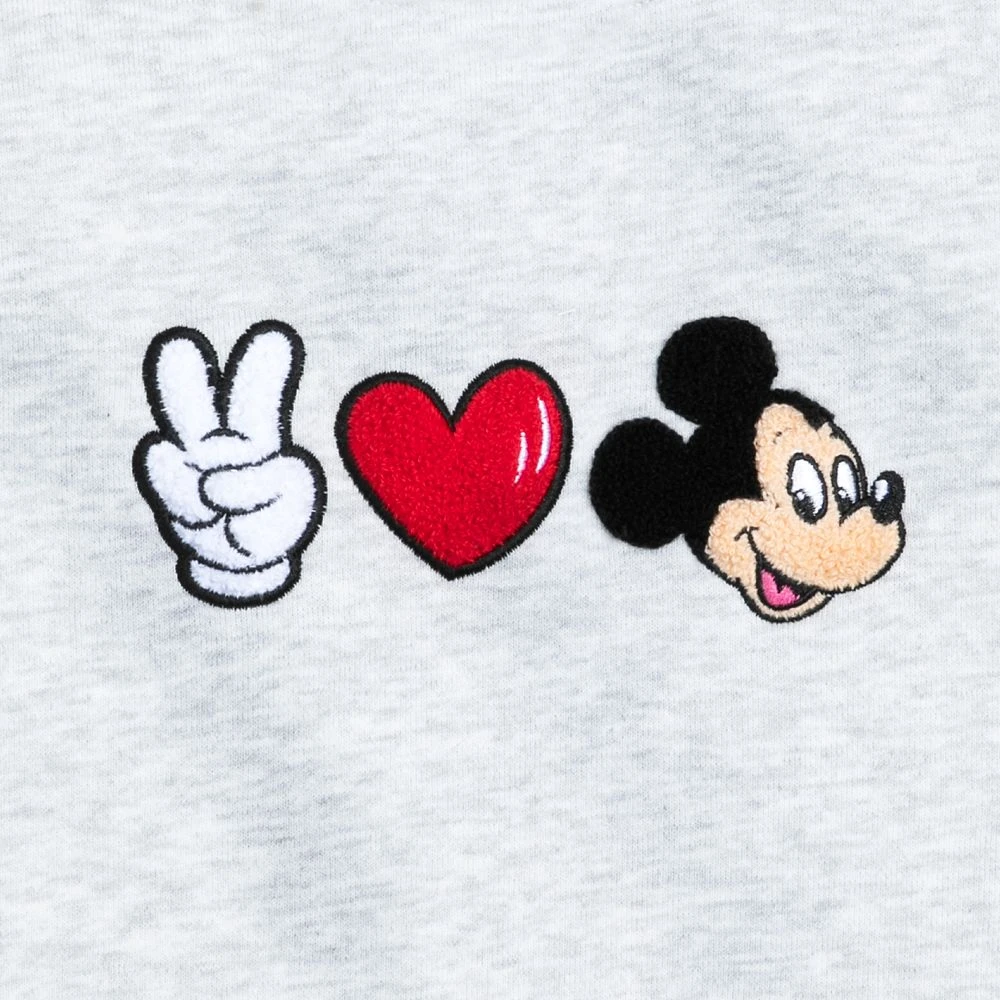 Disney Mickey Mouse ''Peace, Love, Mickey'' Pullover Sweatshirt For Women 4 Disney Mickey Mouse ''Peace, Love, Mickey'' Pullover Sweatshirt For Women - Image 4