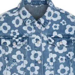 Disney Minnie Mouse Floral Denim Jacket For Women -Dinei Clothing Shop 5103106880220 4