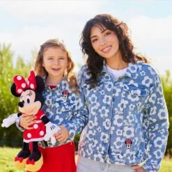 Disney Minnie Mouse Floral Denim Jacket For Women -Dinei Clothing Shop 5103106880220 6
