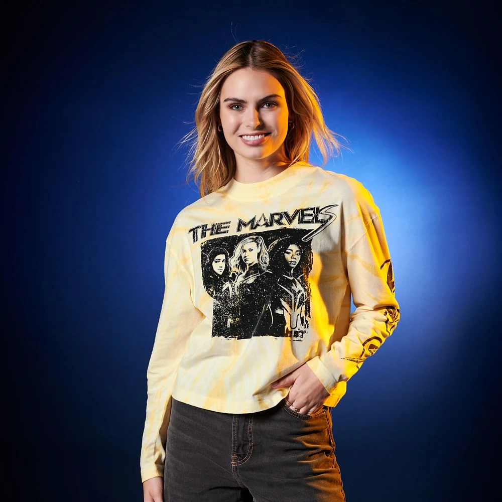Disney The Marvels Long Sleeve Tie-Dye T-Shirt For Women 2 Disney The Marvels Long Sleeve Tie-Dye T-Shirt For Women - Image 2