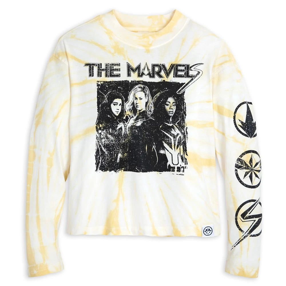 Disney The Marvels Long Sleeve Tie-Dye T-Shirt For Women 1 Disney The Marvels Long Sleeve Tie-Dye T-Shirt For Women