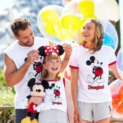 Mickey Mouse Standing Ringer T-Shirt For Women – Disneyland 8 Mickey Mouse Standing Ringer T-Shirt For Women – Disneyland -Dinei Clothing Shop 5106057340186 3