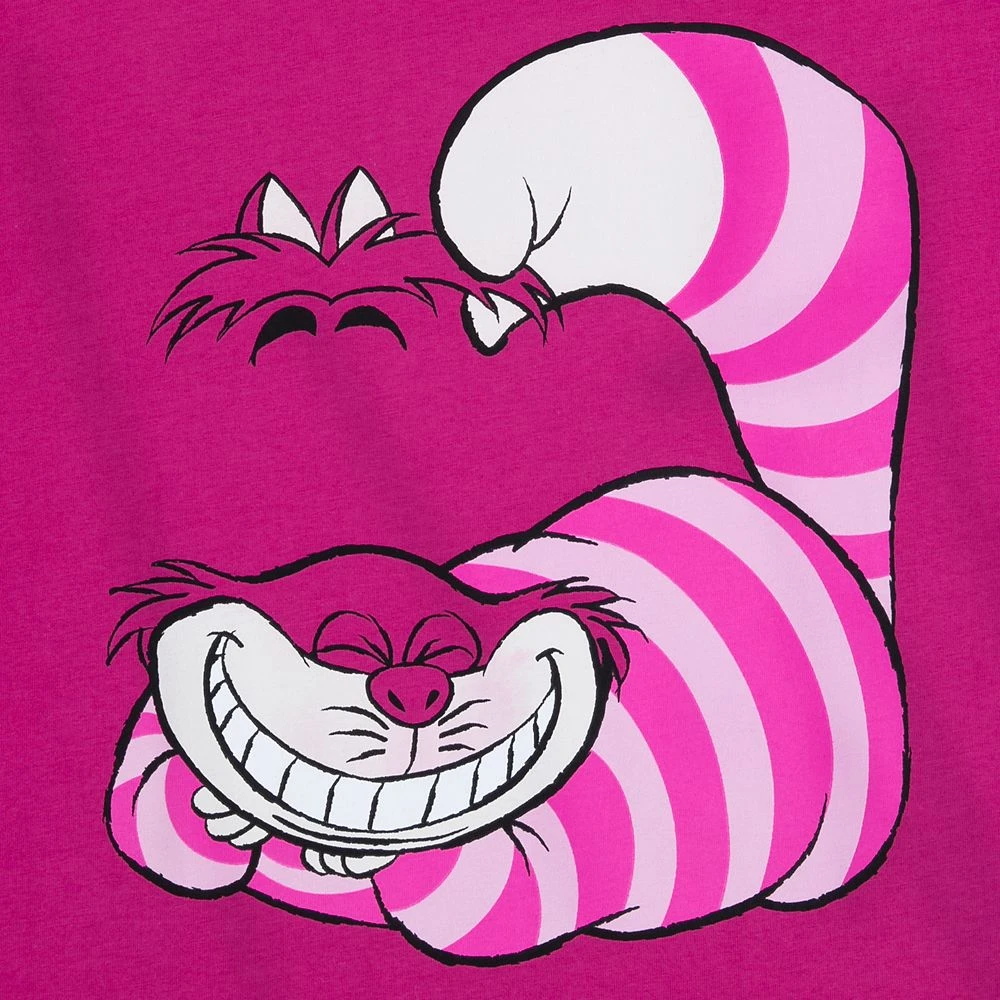 Disney Cheshire Cat Fashion T-Shirt For Women – Alice In Wonderland 2 Disney Cheshire Cat Fashion T-Shirt For Women – Alice In Wonderland - Image 2