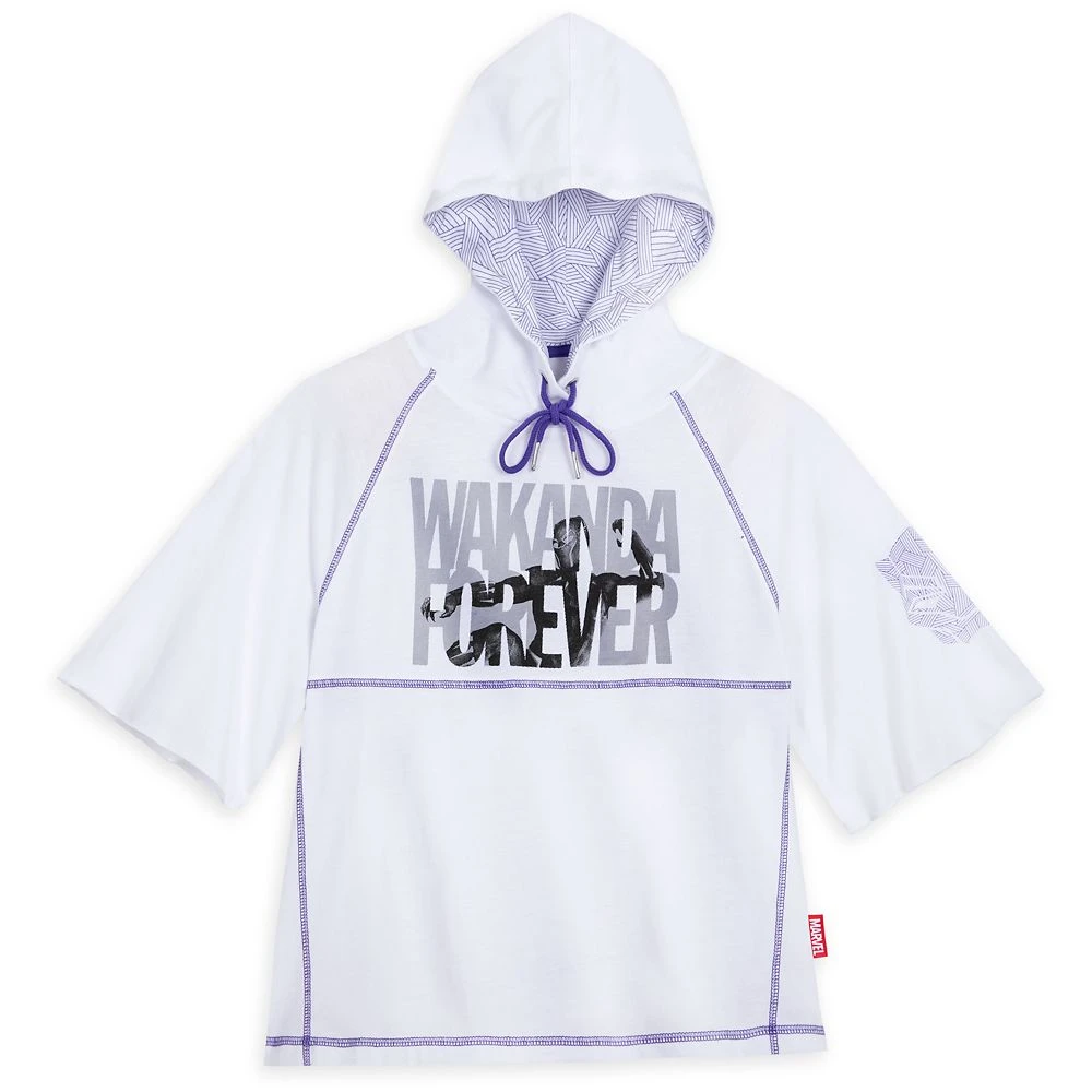 Disney Black Panther Short Sleeve Pullover Hoodie For Women 1 Disney Black Panther Short Sleeve Pullover Hoodie For Women