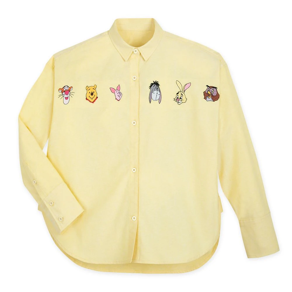 Disney Winnie The Pooh Long Sleeve Oxford Shirt For Women 1 Disney Winnie The Pooh Long Sleeve Oxford Shirt For Women