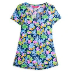 Mickey And Minnie Mouse Etta V-Neck T-Shirt For Women By Lilly Pulitzer – Disney Parks