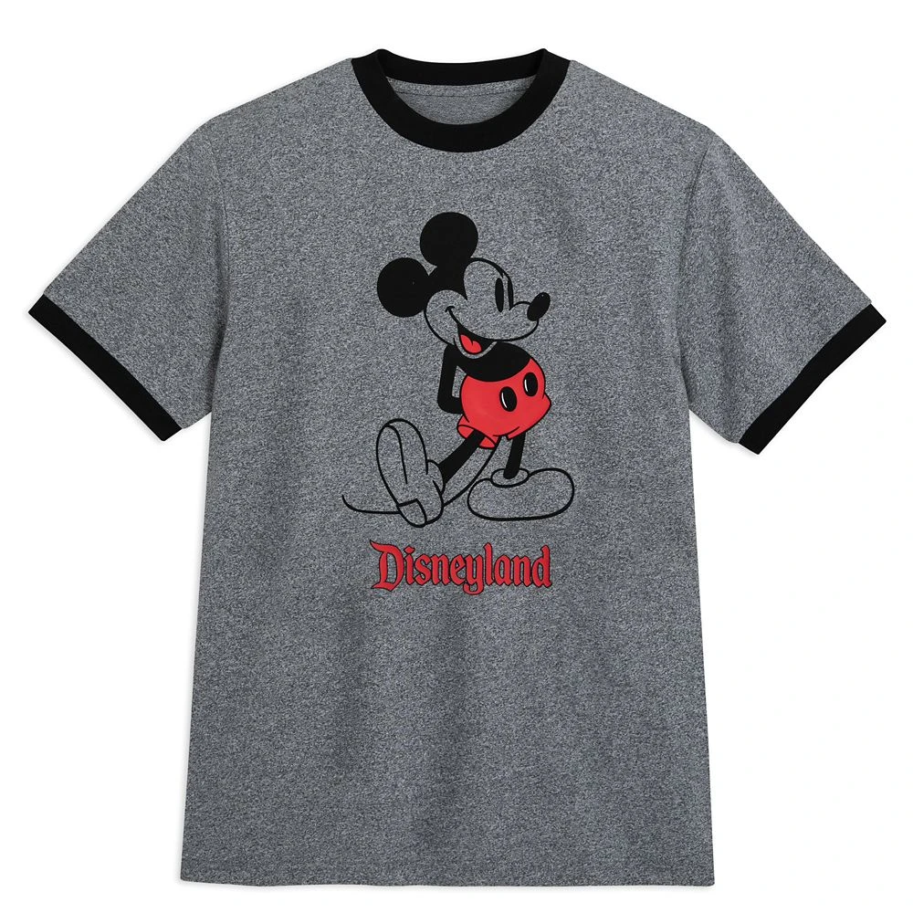 Mickey Mouse Standing Ringer T-Shirt For Adults – Disneyland 1 Mickey Mouse Standing Ringer T-Shirt For Adults – Disneyland
