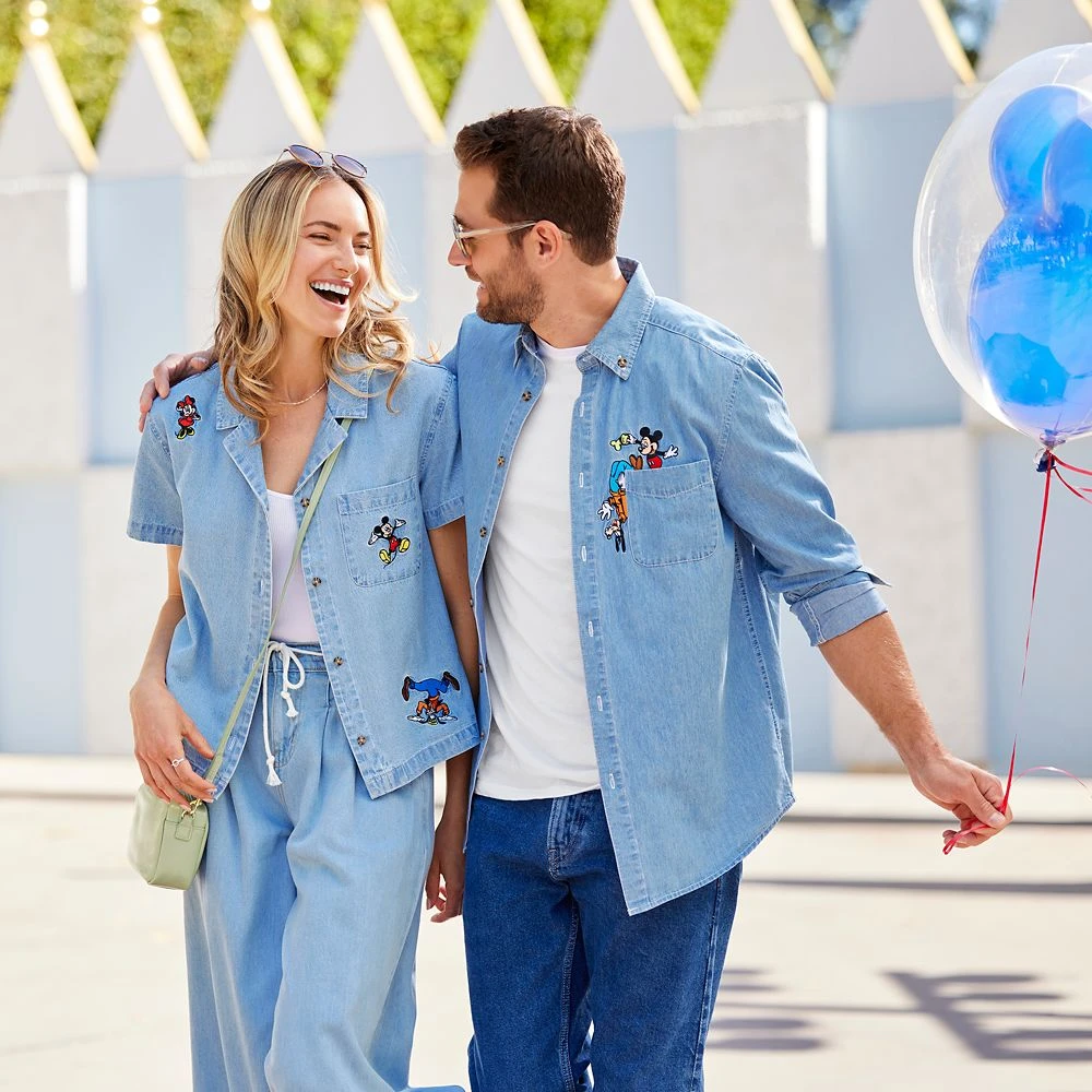 Disney Mickey Mouse And Friends Denim Shirt For Adults 6 Disney Mickey Mouse And Friends Denim Shirt For Adults - Image 6