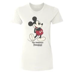 Women's Disneyland Standing Mickey Mouse T-Shirt – Customized -Dinei Clothing Shop 7807055820349 3