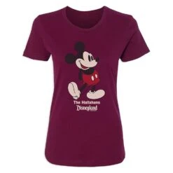Women's Disneyland Standing Mickey Mouse T-Shirt – Customized -Dinei Clothing Shop 7807055820349 7