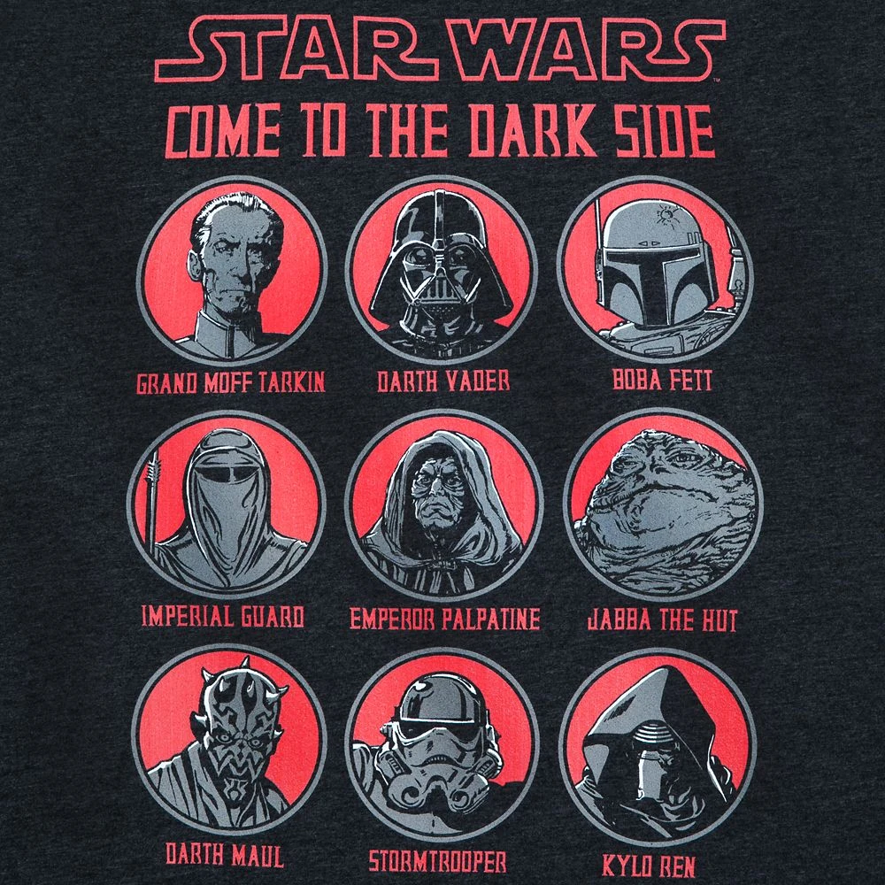 Disney Dark Side Heathered T-Shirt For Adults – Star Wars 2 Disney Dark Side Heathered T-Shirt For Adults – Star Wars - Image 2